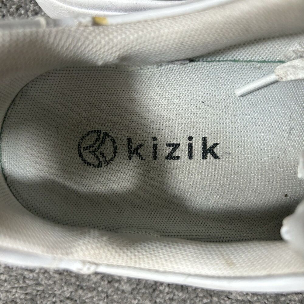 Kizik Vegas Women's Sz 8.5 Men's Sz 7 White Leather Hands Free Athletic Shoes - Picture 10 of 11